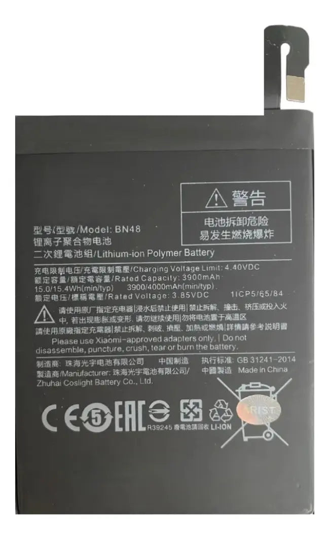 BATERIA PARA XIAOMI REDMI NOTE 6 PRO MODELO BN48
