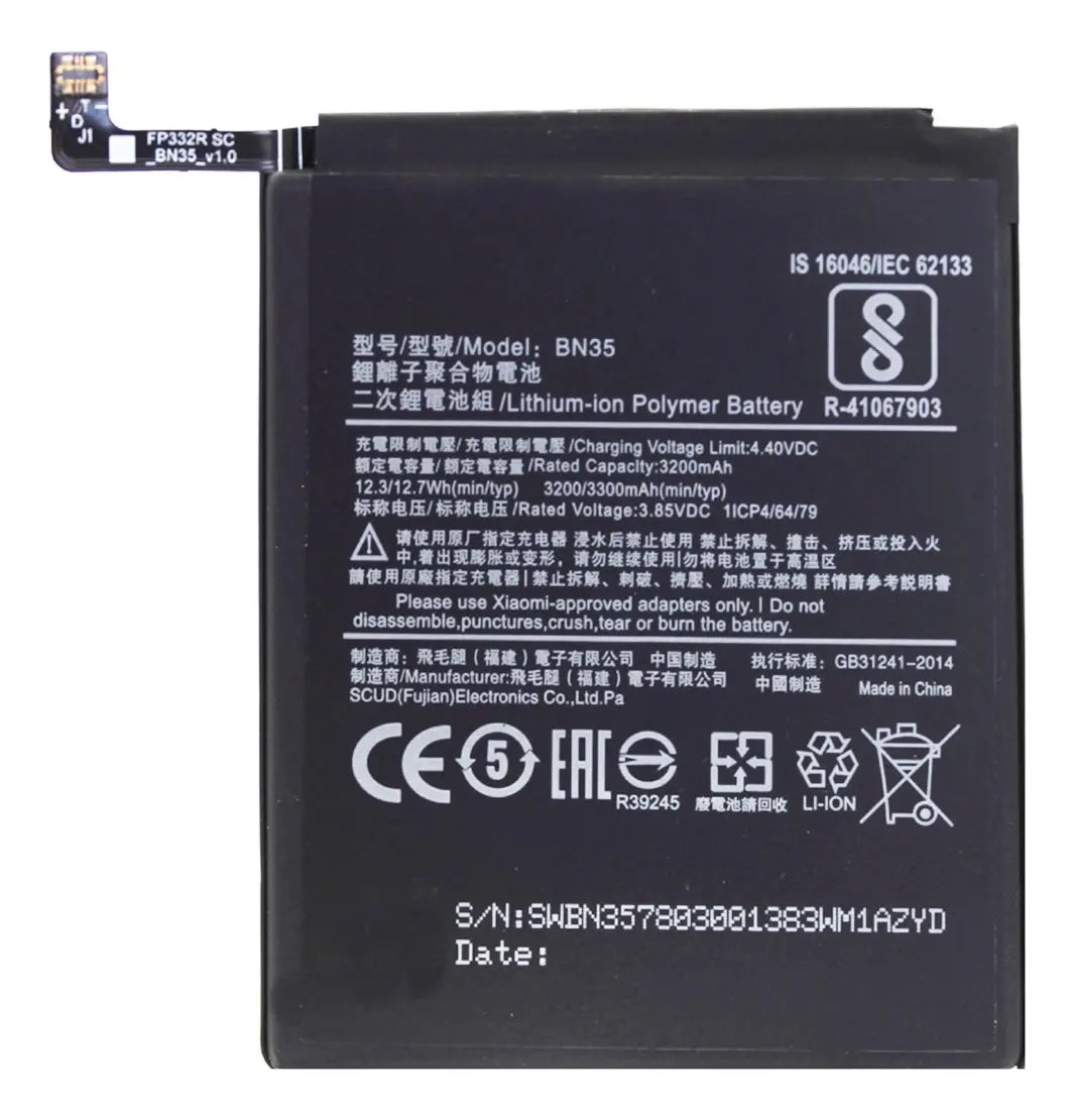 BATERIA PARA XIAOMI REDMI 5 MDG1 BN35 3300 Mah