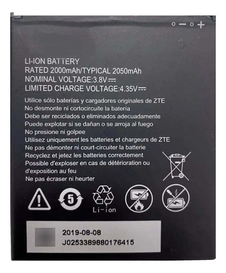 BATERIA PARA ZTE BLADE A3 LITE BLADE L8