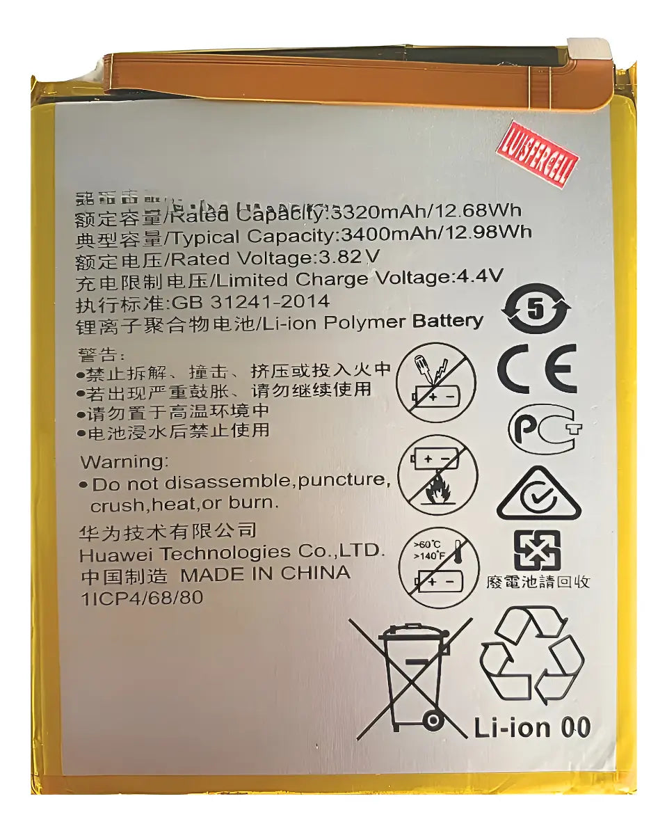 BATERIA PARA HUAWEI P9 PLUS MODELO HB376883ECW